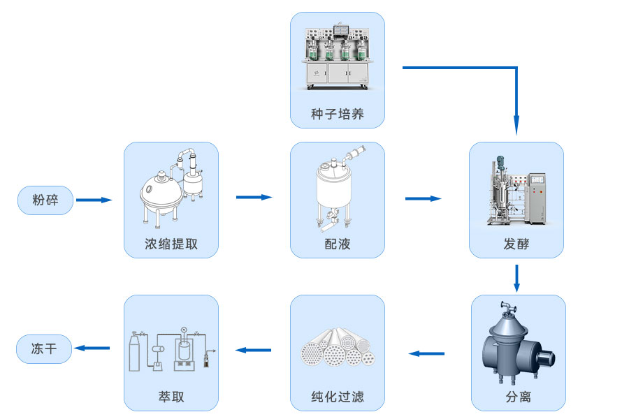 生物發(fā)酵提取流程圖 生物發(fā)酵提取流程圖